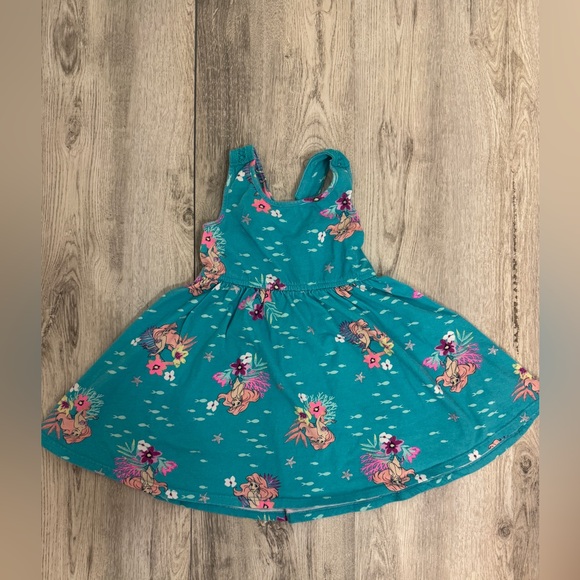 Disney Jumping Beans Other - Jumping Beans Teal Little Mermaid Dress with Floral Print